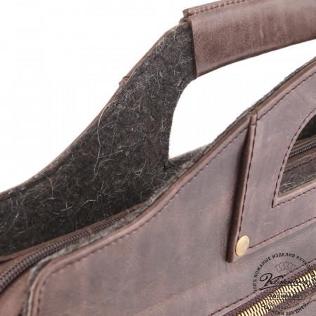  Универсальный кожаный портфель "Диего" (темно-коричневый антик) 